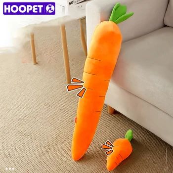 Игрушка для собак HOOPET, плюшевая игрушка-морковка, Овощная Жевательная игрушка для маленьких средних и крупных собак, игрушка для воспроизведения звука, аксессуары для собак