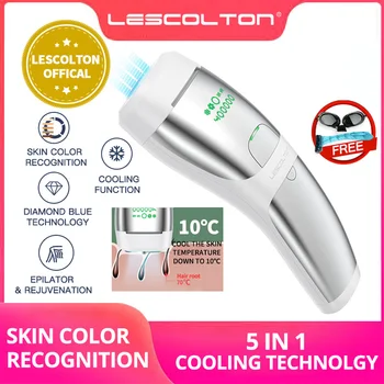 Лазерный Эпилятор Lescolton Sapphire IPL с Автоматическим Питанием, Набор Для Лазерной Эпиляции, Крутая Безболезненная Фотоэпиляция для Мужчин И Женщин, Электрический Депилятор