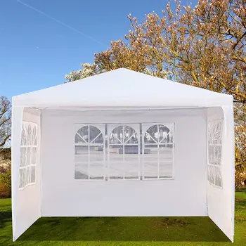 Палатки для патио 10 'x10', палатка для вечеринок с 3/4 боковыми стенками, навес для беседки на открытом воздухе, кемпинговое укрытие для: домашнего хозяйства, свадьбы, вечеринки,