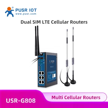 Промышленный маршрутизатор PUSR M2M 4G со слотом для SIM-карт Австралия и Латинская Америка, Новая Зеландия и Тайвань USR-G808-AU